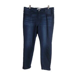 Kancan Jeans Womens Size 32 Or 16 Denim Ankle Skinny high rise pockets stretch